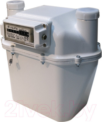 Счетчик газа бытовой БелОМО СГД ЗТ G6 с термокомпенсатором / 8181-10 (левый)