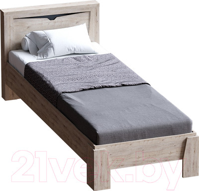 Каркас кровати Мебельград Соренто 90x200 (дуб бонифаций/кофе структурный матовый)