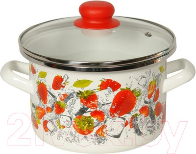 Кастрюля Сантэкс Клубника 1-2250112 (белый)