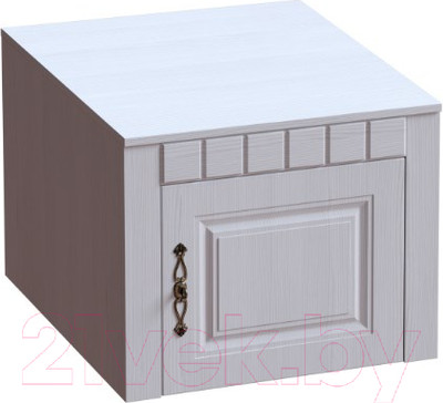 Антресоль Мебельград Прованс 1 дверный (бодега белая/платина премиум)