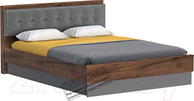 Каркас кровати Мебельград Глазго 160x200 (таксония/пегас грей/металл бруклин)