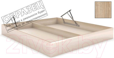 Ящик бельевой для кровати Мебельград Под подъемный механизм 140х200 (дуб сонома)