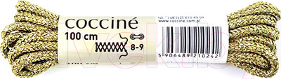 Шнурки для обуви Coccine Band / SZNN/100/ZLO/3M (100см, 3М хлопок золотые металлизированный)