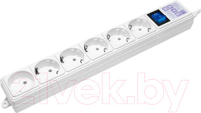 Сетевой фильтр Power Cube SPG6-16-5М (6 розеток, 5м, белый)