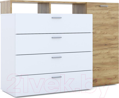 Тумба Империал Невио-1 (дуб крафт золотой/белый)