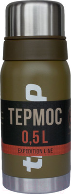 Термос для напитков Tramp Expedition Line / TRC-030о (0.5л, оливковый)