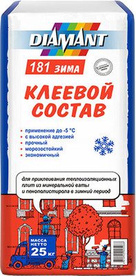 Клей для теплоизоляционных плит Diamant ПМ КС 1 181 зима (25кг)