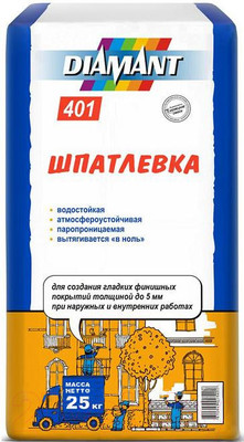 Шпатлевка Diamant 401 (25кг, белый)