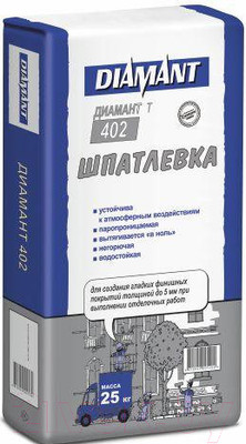 Шпатлевка Diamant 402 (25кг, серый)