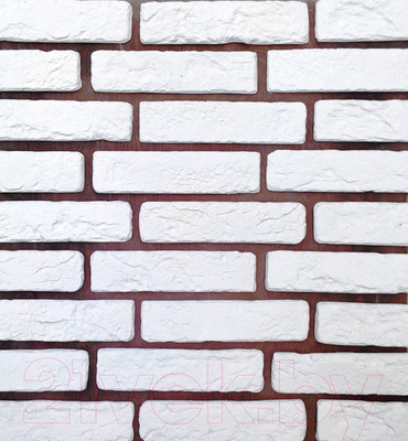 Декоративный камень гипсовый Polinka Кирпич прованс 0700 (белый)