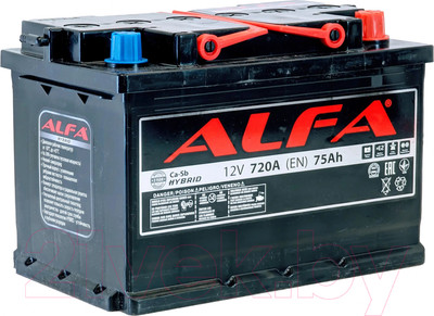 Автомобильный аккумулятор ALFA battery Hybrid R (75 А/ч)