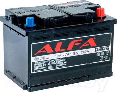Автомобильный аккумулятор ALFA battery Hybrid R (77 А/ч)