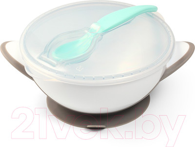 Набор посуды для кормления BabyOno 6м+ / 1063 (серый)