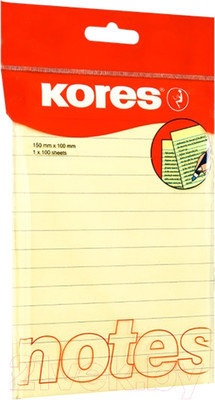 Бумага для заметок Kores 46510.03 (желтый)