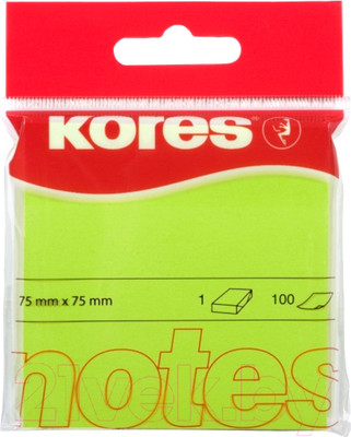 Блок для записей Kores 47077.05 (зеленый неон)