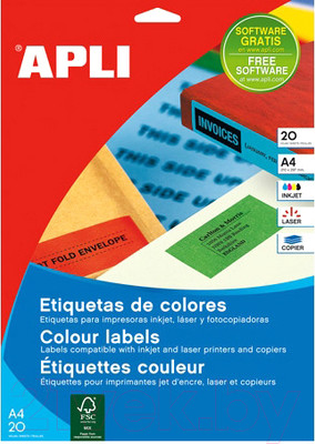 Набор этикеток APLI 1602 (зеленый)