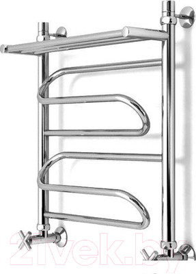 Полотенцесушитель водяной GRANULA Браво 50x60 с полкой (нижнее подключение)