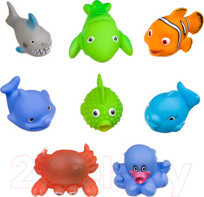 Набор игрушек для ванной Bondibon Подводный мир / ВВ3367 (8шт)