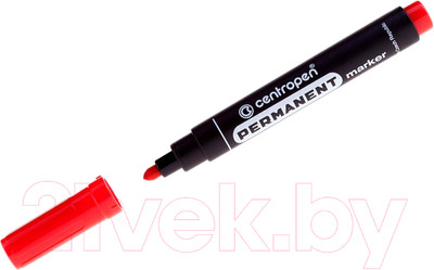 Маркер перманентный Centropen 2.5мм / 8566 0104 (красный)