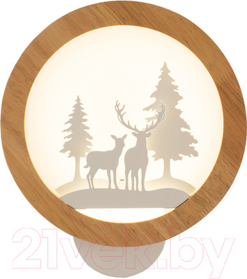 Бра Home Light Астерия C053-1-W (дерево/белый)