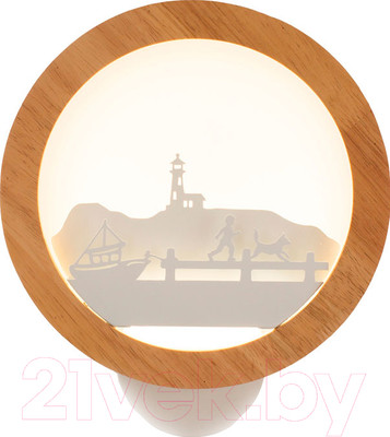 Бра Home Light Астерия C053-2 (дерево/белый)
