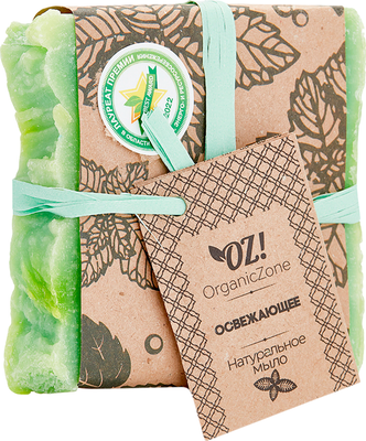 Мыло твердое Organic Zone Освежающее с мятой (130г)