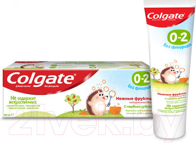 Зубная паста Colgate Для детей 0-2 лет. Нежные фрукты без фторида (40мл)