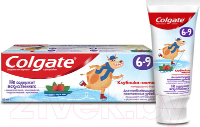 Зубная паста Colgate Для детей 6-9 лет. Клубника и мята с фторидом (60мл)
