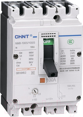 Выключатель автоматический Chint NM8-125S 16А 3р 50кА / 149678