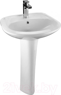 Умывальник Santek Бриз 55 (с отверстием и пьедесталом)