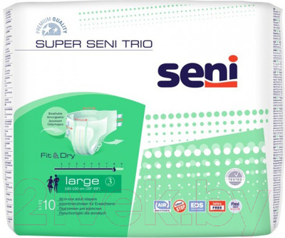 Подгузники для взрослых Seni Super Trio Large (10шт)