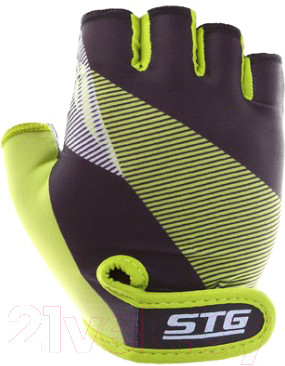Велоперчатки STG Х87911 (XL, черный/салатовый)