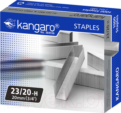 Скобы канцелярские Kangaro 23/20H (1000шт)