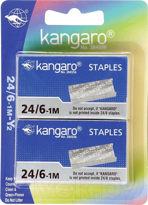 Скобы канцелярские Kangaro 24/6-М/Y2 (2000шт)