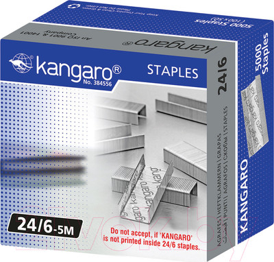 Скобы канцелярские Kangaro 24/6-5M (5000шт)