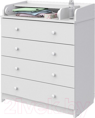 Комод пеленальный Атон Сириус-2 804 ЛДСП (белый)