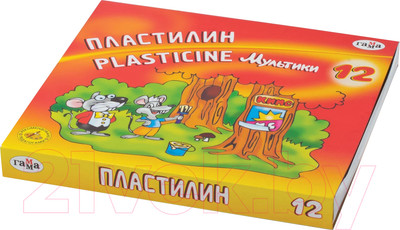 Пластилин ГАММА Мультики / 280018 (12цв)