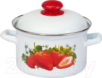 Кастрюля Лысьвенские эмали Сочная клубника С-1608 АП2/4