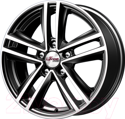 Литой диск iFree Катар 16x6.5" 5x108мм DIA 63.3мм ET 50мм Блэк Джек