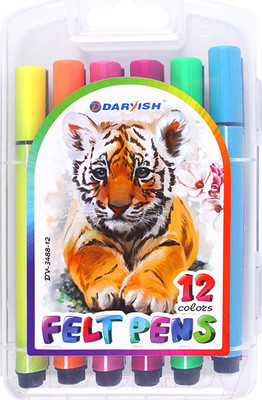 Фломастеры Darvish Треугольные / DV-3488-12 (12шт)