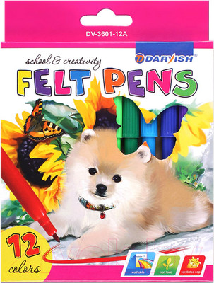 Фломастеры Darvish Для девочек / DV-3601-12A (12шт)