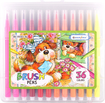 Фломастеры Darvish С мягкой кистью / DV-9930-36 (36шт)