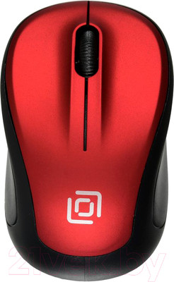 Мышь Оклик 665MW (черный/красный)