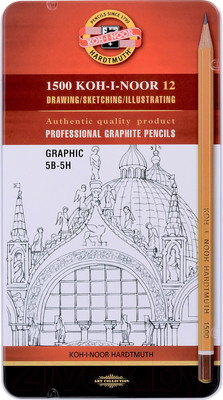 Набор простых карандашей Koh-i-Noor 1502/lll Мет (12шт)