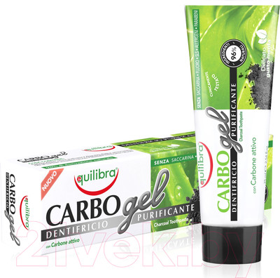 Зубная паста Equilibra Carbo Gel с углем (75мл)
