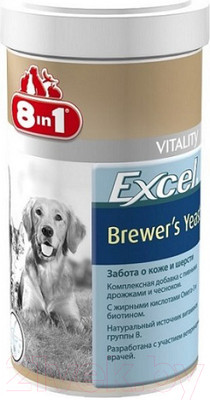Кормовая добавка для животных 8in1 Excel Brewers Yeast / 108603/660432 (260таб)