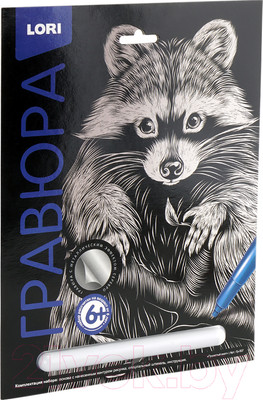 Гравюра Lori Гравюра Классика Пушистый енот / Гр-557