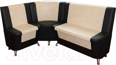 Уголок кухонный мягкий Компас-мебель КС-034 (молочный/черный)