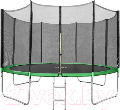 Батут Happy Jump PRO 14ft с внешней сеткой и лестницей (435см)