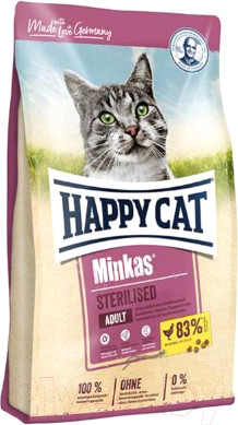Сухой корм для кошек Happy Cat Minkas Sterilised / 70409 (10кг)